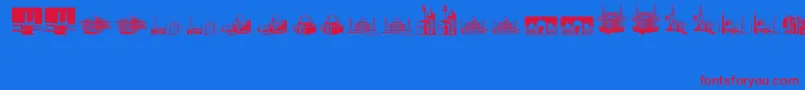 ArfMosques Font – Red Fonts on Blue Background