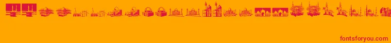 ArfMosques Font – Red Fonts on Orange Background