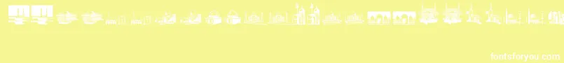 ArfMosques Font – White Fonts on Yellow Background