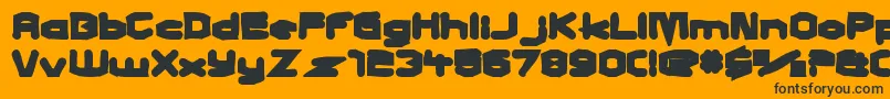 Charlesinchargeink Font – Black Fonts on Orange Background