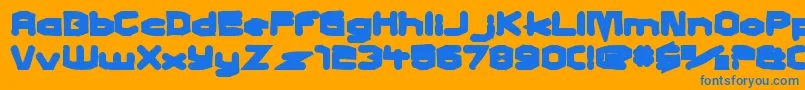 Charlesinchargeink Font – Blue Fonts on Orange Background