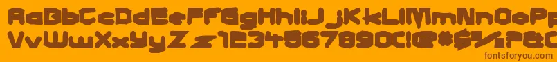 Charlesinchargeink Font – Brown Fonts on Orange Background