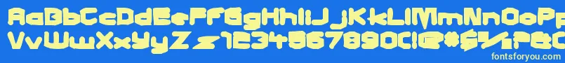 Charlesinchargeink Font – Yellow Fonts on Blue Background