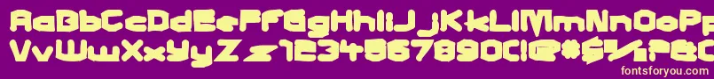 Charlesinchargeink Font – Yellow Fonts on Purple Background