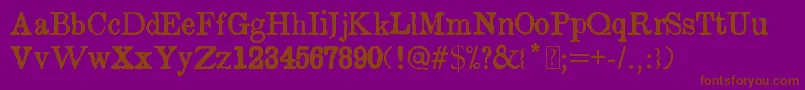 IslandRoman Font – Brown Fonts on Purple Background