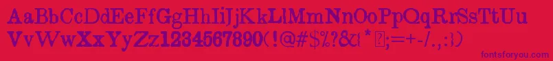 IslandRoman Font – Purple Fonts on Red Background