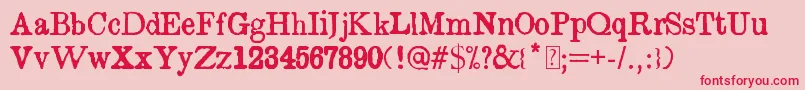 IslandRoman Font – Red Fonts on Pink Background