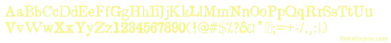 IslandRoman-fontti – keltaiset fontit valkoisella taustalla
