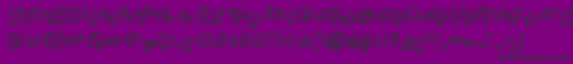 Headinthecloudsbold Font – Black Fonts on Purple Background