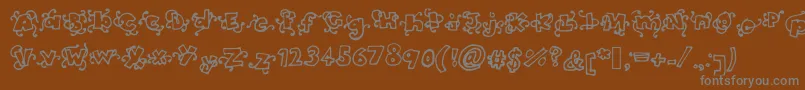 Шрифт Headinthecloudsbold – серые шрифты на коричневом фоне