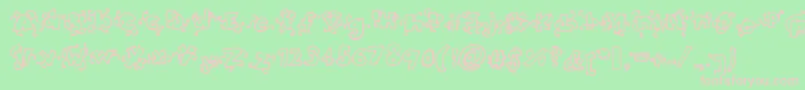 Headinthecloudsbold Font – Pink Fonts on Green Background