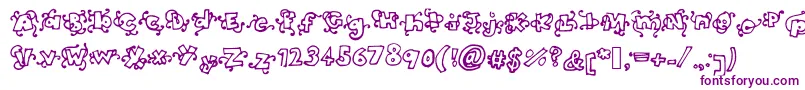 Headinthecloudsbold Font – Purple Fonts on White Background