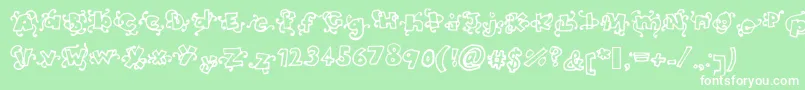 Headinthecloudsbold Font – White Fonts on Green Background