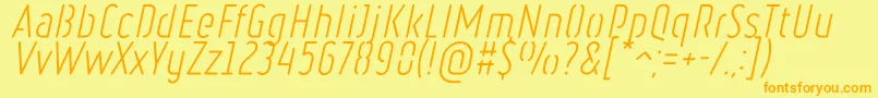 fuente RulerStencilLightItalic – Fuentes Naranjas Sobre Fondo Amarillo