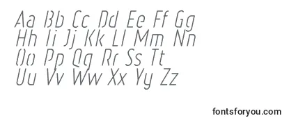 RulerStencilLightItalic Font