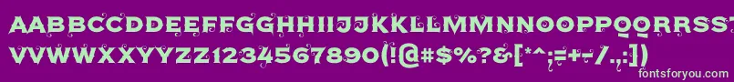 Agreloy Font – Green Fonts on Purple Background