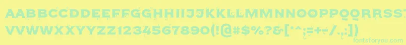 Agreloy Font – Green Fonts on Yellow Background