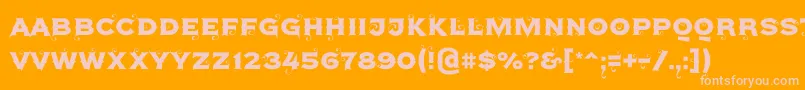 Agreloy Font – Pink Fonts on Orange Background