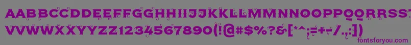 Agreloy Font – Purple Fonts on Gray Background