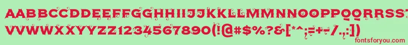 Agreloy Font – Red Fonts on Green Background