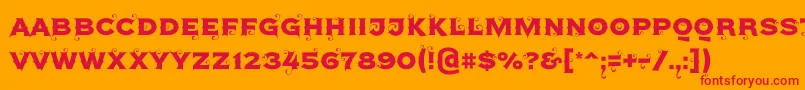 Agreloy Font – Red Fonts on Orange Background