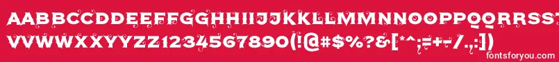 フォントAgreloy – 赤い背景に白い文字