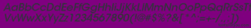 ItcavantgardestdMdobl-Schriftart – Schwarze Schriften auf violettem Hintergrund