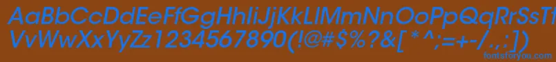 Шрифт ItcavantgardestdMdobl – синие шрифты на коричневом фоне
