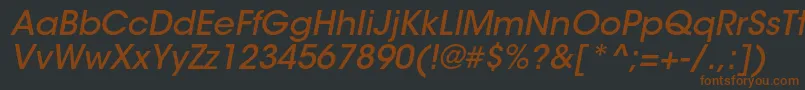 Шрифт ItcavantgardestdMdobl – коричневые шрифты на чёрном фоне