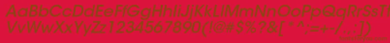 ItcavantgardestdMdobl Font – Brown Fonts on Red Background