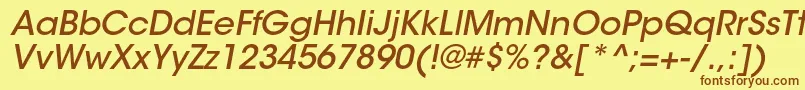 ItcavantgardestdMdobl Font – Brown Fonts on Yellow Background