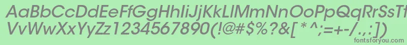 Fonte ItcavantgardestdMdobl – fontes cinzas em um fundo verde