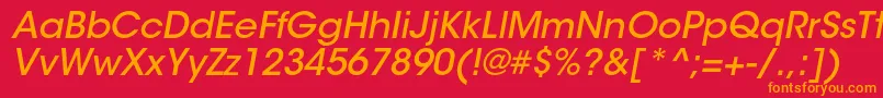 ItcavantgardestdMdobl Font – Orange Fonts on Red Background
