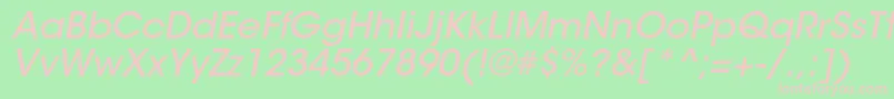 ItcavantgardestdMdobl Font – Pink Fonts on Green Background