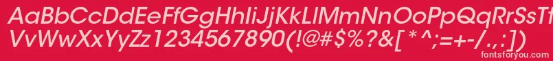 ItcavantgardestdMdobl Font – Pink Fonts on Red Background
