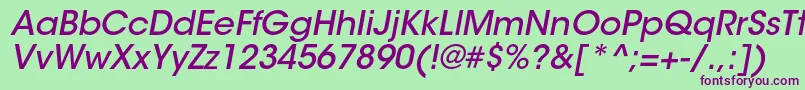 ItcavantgardestdMdobl Font – Purple Fonts on Green Background