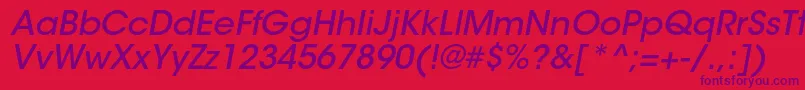 ItcavantgardestdMdobl Font – Purple Fonts on Red Background