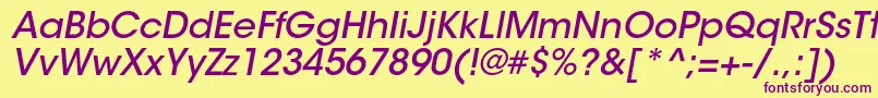 ItcavantgardestdMdobl Font – Purple Fonts on Yellow Background