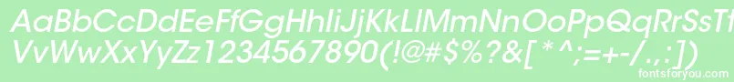 ItcavantgardestdMdobl Font – White Fonts on Green Background