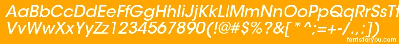 ItcavantgardestdMdobl Font – White Fonts on Orange Background