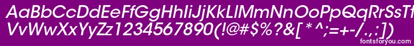 フォントItcavantgardestdMdobl – 紫の背景に白い文字
