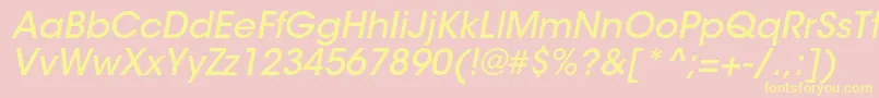 ItcavantgardestdMdobl Font – Yellow Fonts on Pink Background