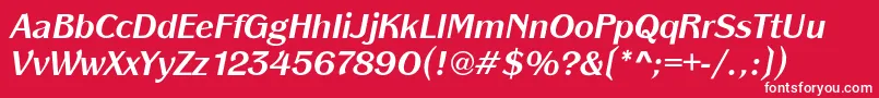 PanacheBoldita Font – White Fonts on Red Background
