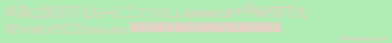 Popcap Font – Pink Fonts on Green Background