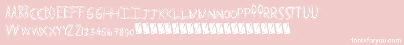 Popcap Font – White Fonts on Pink Background