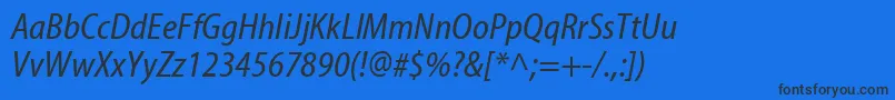 MyriadCondensedWebРљСѓСЂСЃРёРІ Font – Black Fonts on Blue Background