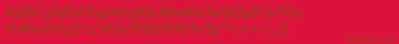 MyriadCondensedWebРљСѓСЂСЃРёРІ Font – Brown Fonts on Red Background