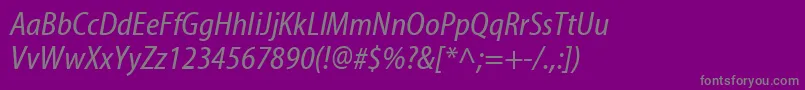 MyriadCondensedWebРљСѓСЂСЃРёРІ Font – Gray Fonts on Purple Background