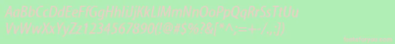 MyriadCondensedWebРљСѓСЂСЃРёРІ Font – Pink Fonts on Green Background