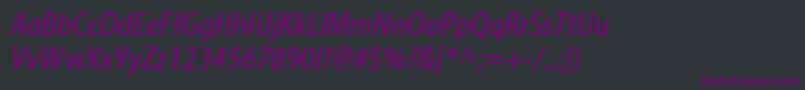 MyriadCondensedWebРљСѓСЂСЃРёРІ Font – Purple Fonts on Black Background